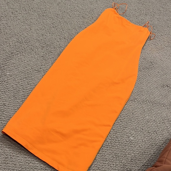 babaton Contour Scoopback Dress citron orange xxs - Picture 8 of 9